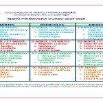 Menú PRIMAVERA 2024-2025